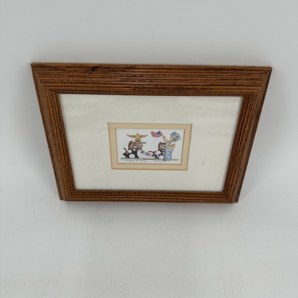 Peggy Dickey Independence Day Signed Limited Edition Print 267/500 Oak Frame